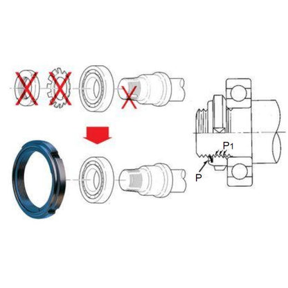 1097239 | FU01SS-OUK --- Locknuts - M12x1 (12mm Super Fine) 22-0.2 18-0.2