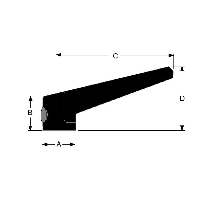 1100962 | FMH-712 --- Clamp Levers - M12 (12x1.75mm) x 108 mm