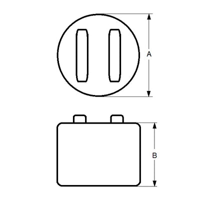 1085331 | MAG-D-10-013-C2P (Each) --- 2 Pole Magnets - 9.525x12.7 mm - 0.44 kg Ceramic Insulated Aluminium Press Fit