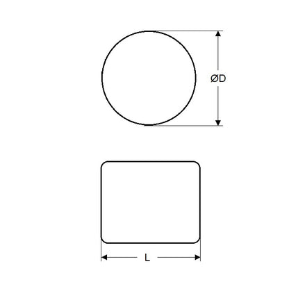 Magnete 5,59 x 6,35 mm - Neodimio placcato in terre rare 35 - MBA (confezione da 2)