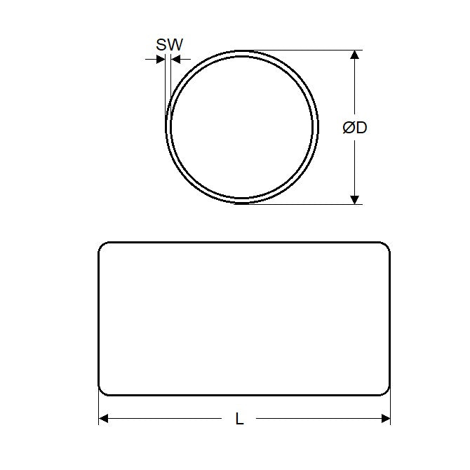 1090318 | MAG-D-10-152-AN (2 Pcs) --- Cylinder Magnets - 9.53 mm x 152.4 mm