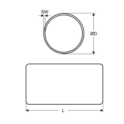 Magnete 7,94 x 6,35 x 0,08 - - Schermato con terre rare - MBA (confezione da 1)