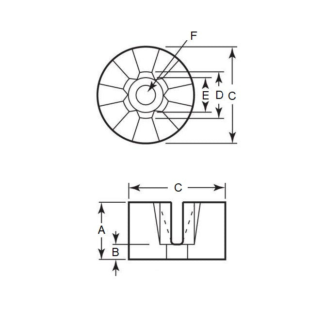 1135020 | MAG-SPR-25-005-AN --- Side Pole Rotator Alnico Magnets - 25.4 mm x 5 x 4