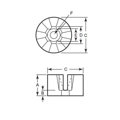 1135303 | MAG-SPR-25-005-AN (Each) --- Side Pole Rotator Alnico Magnets - 25.4 mm - 5 - 4