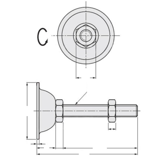 1093946 | MLM-100M-100-Z-ECO --- Mount - M10x1.5 x 38 mm x 19.5 mm