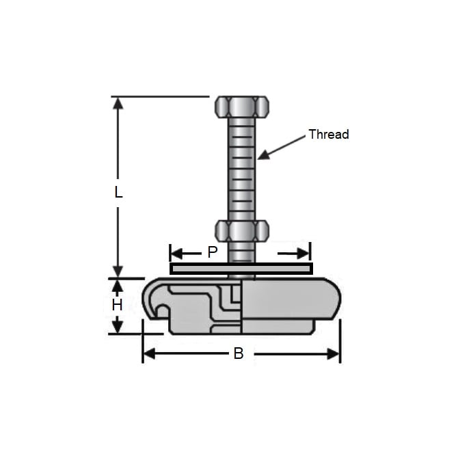 1219780 | MMI-0499-M --- Machinery Industrial Mounts - 498.9 Kg x 80.01 mm x 38.1 mm