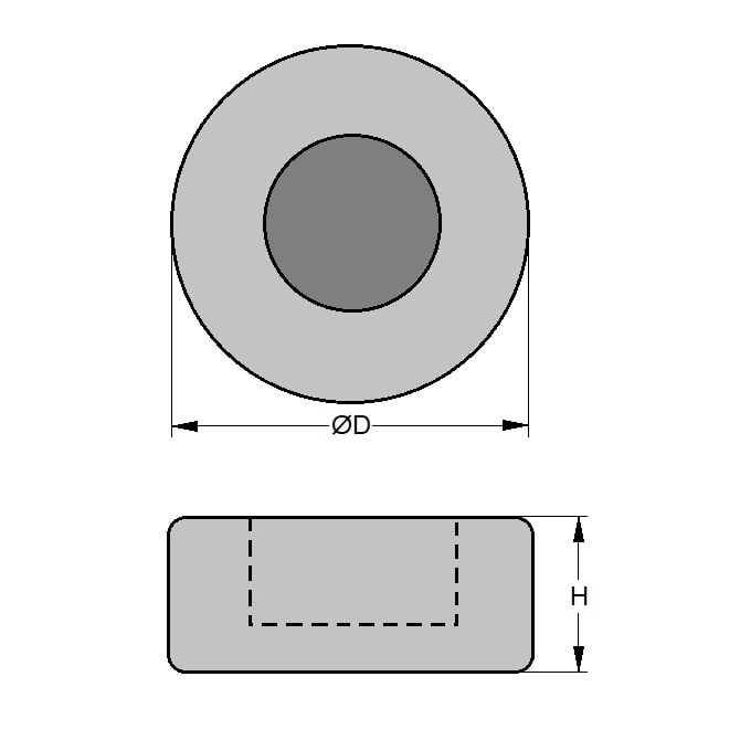 Support de mise à niveau 80 x 2 mm avec trous pour pattes – Coussinet en caoutchouc néoprène – Nivellement – ​​MBA (lot de 1)