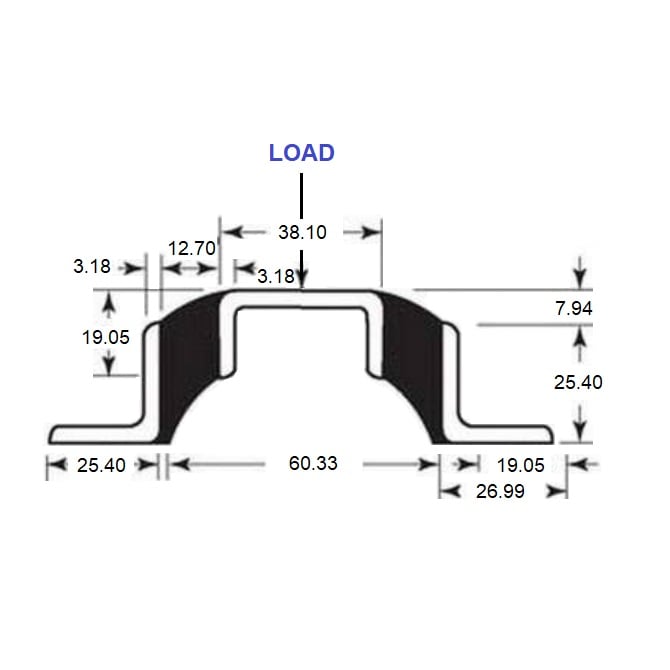 1213610 | MVIS-0272 --- Mounts - 272.155 kg x 304.8 mm x 114.3 mm