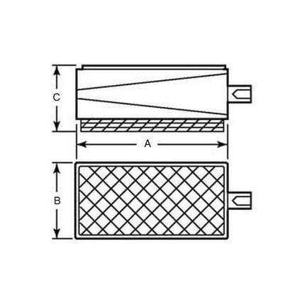 1223494 | MW-2948 --- Wedge Mounts - 2948.4 Kg x 203.2 mm x 203.2 mm