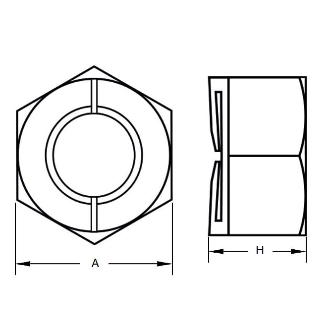 1053103 | NT040M-BX-S4 (14 Pcs) --- Nuts - M4x0.7 x 3.2 mm x 7 mm