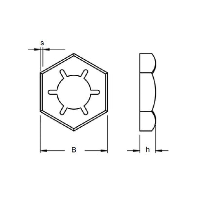 1085371 | NT143F-L-TP-CP (10 Pcs) --- Tinnerman Palnuts Nuts - 9/16-18 UNF (14.29mm) x 5.3 mm x 22.23 mm