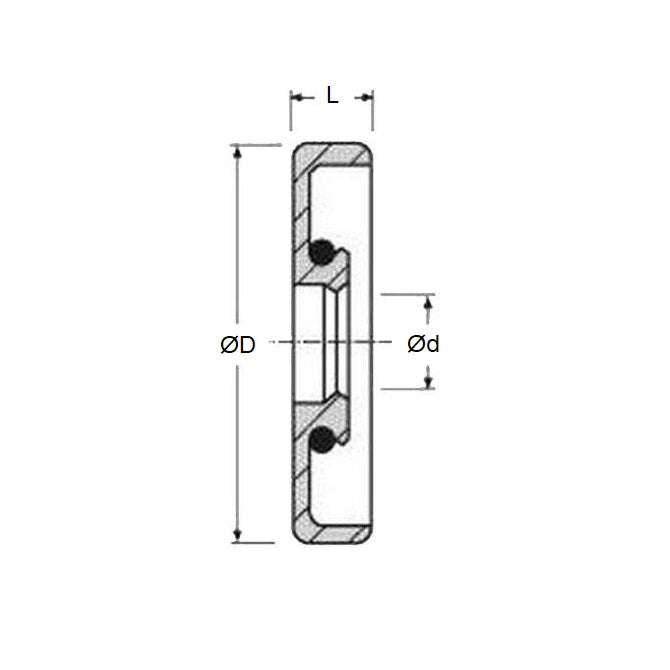 Paraolio 27 x 52 x 8 mm Gomma nitrilica NBR - MBA (confezione da 1)