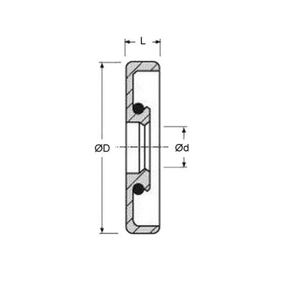 Paraolio 27 x 52 x 8 mm Gomma nitrilica NBR - MBA (confezione da 1)