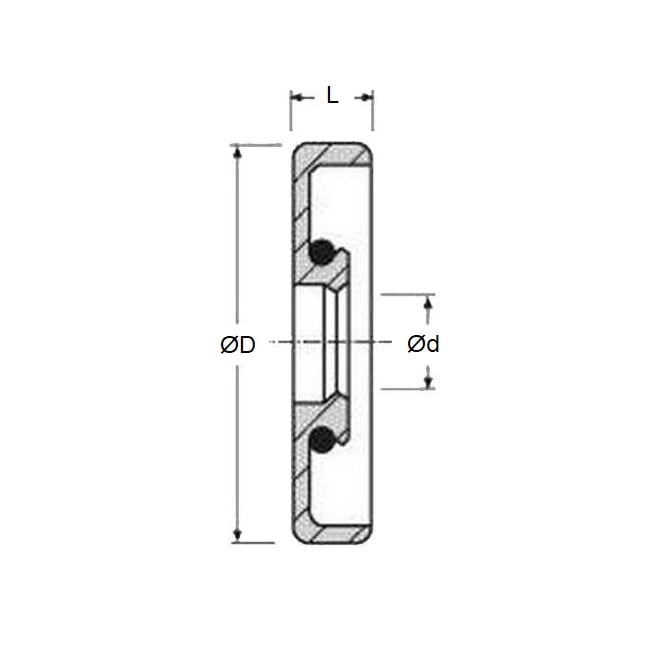 Paraolio 22 x 42 x 8 mm Gomma nitrilica NBR - MBA (confezione da 5)