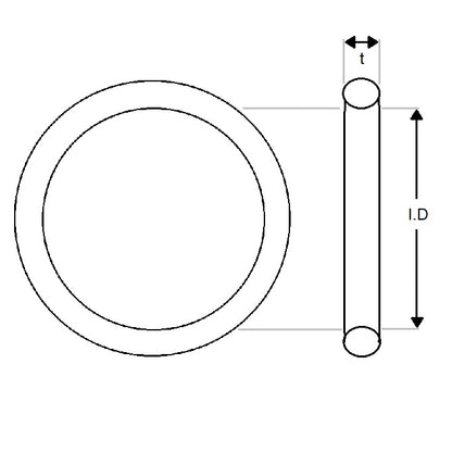 O-Ring 100 x 3 mm - Fluoroelastomero marrone mm - Fluoroelastomero per alte temperature - Marrone - Duro 75 - MBA (confezione da 1)