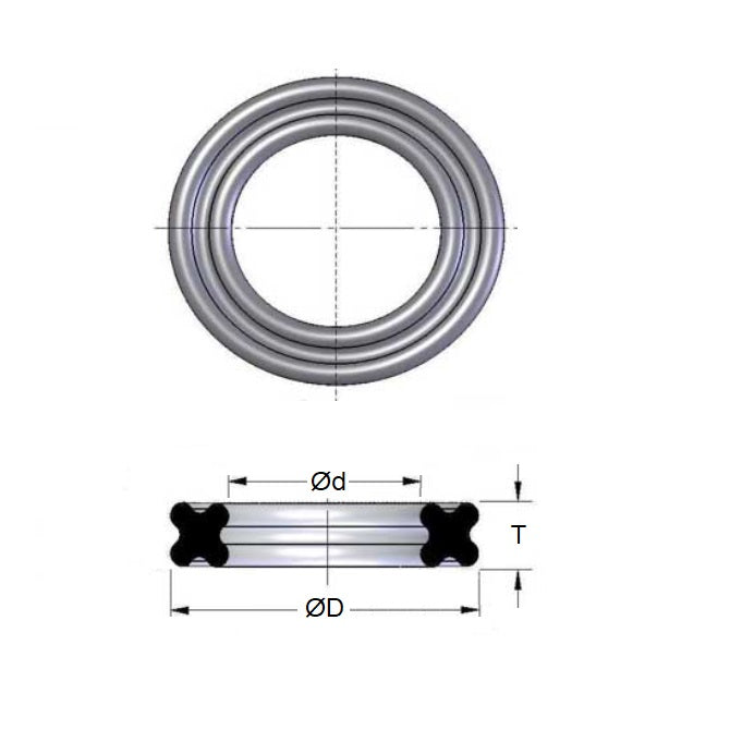 1126812 | QR-02064-320-N70 (100 Pcs) --- Quad O-Rings - 20.64 mm x 3.18 mm