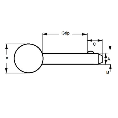 1075000 | BLP-064-0508-BL-C --- Ball Lock Pins - 6.35 mm x 50.8 mm Zinc Plated Carbon Steel