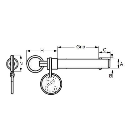 1075093 | BLP-064-0635-DR-S17 --- Pins - 6.35 mm x 63.5 mm