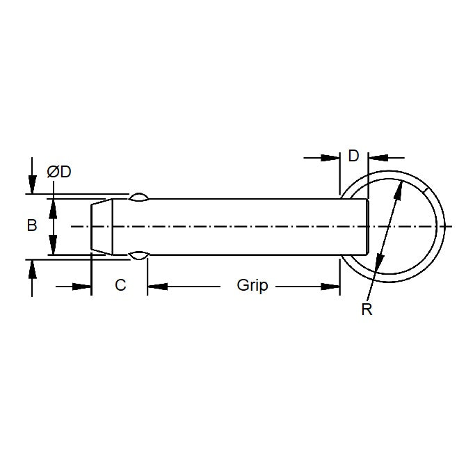 1058256 | BLP-048-0318-K2-S4 --- Pins - 4.76 mm x 31.75 mm 304 Stainless Steel