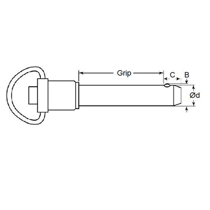 1089885 | BLP-095-0445-MHR-S4 (8 Pcs) --- Pins - 9.53 mm x 44.45 mm