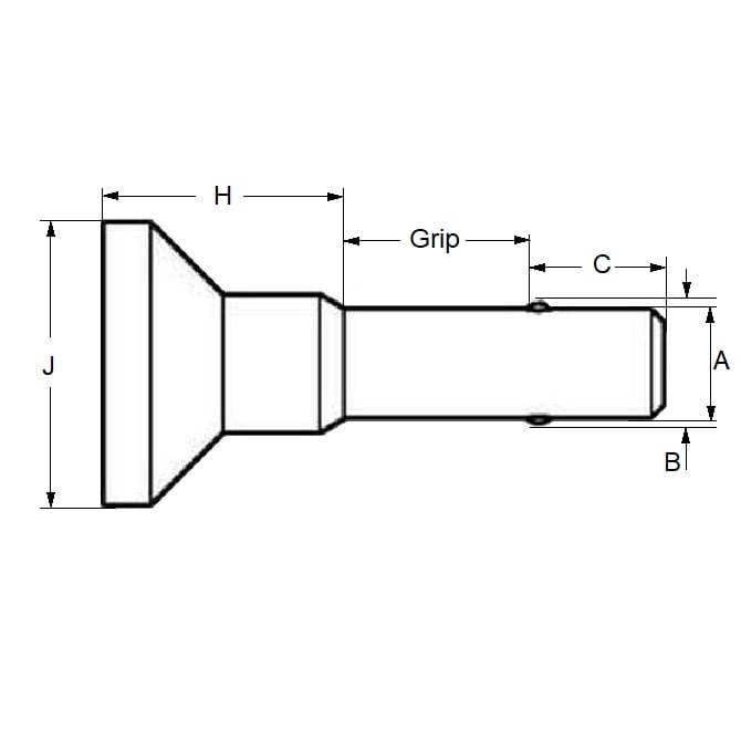 Goupille de verrouillage à bille 12,7 x 101,60 mm en acier inoxydable de qualité 304 - tête encastrée - MBA (paquet de 1)