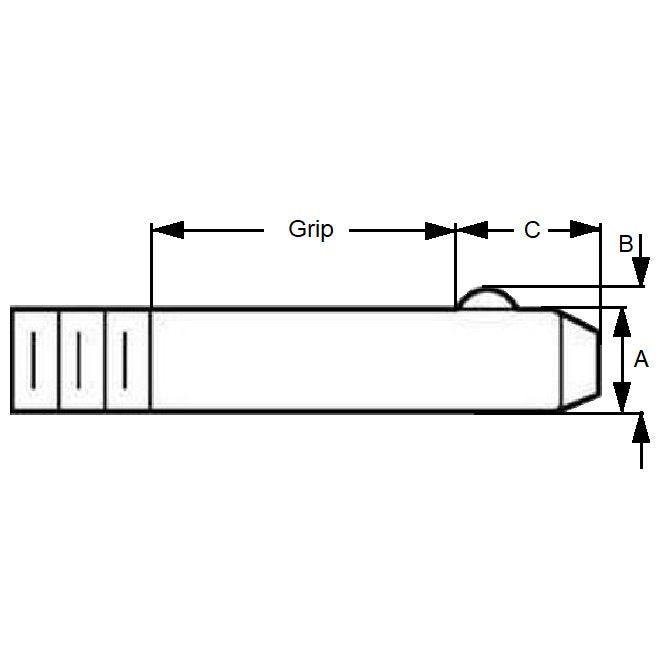 1055643 | BLP-048-0127-THR-S3 (Each) --- Ball Lock Pins - 4.76x12.7 mm - 303 Stainless Steel Threaded End Stainless Steel Pin