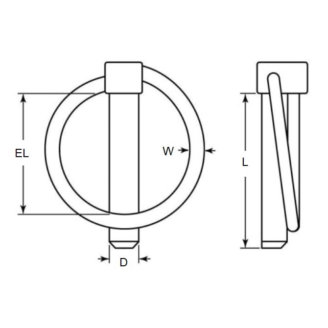 Clik Pin 11,11 x 38,1 x 3,5 mm - Acciaio al carbonio trattato termicamente - MBA (confezione da 1)