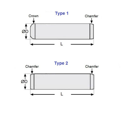 Goupille de cheville 8 x 70 mm - Extrémité chanfreinée en acier allié traité thermiquement - NoCor (Pack de 50)