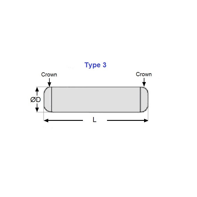 Goupille de cheville 6 x 16 x 17,8 mm - Extrémité arrondie en acier inoxydable de qualité 304 - DIN 7 - NoCor (Lot de 5)