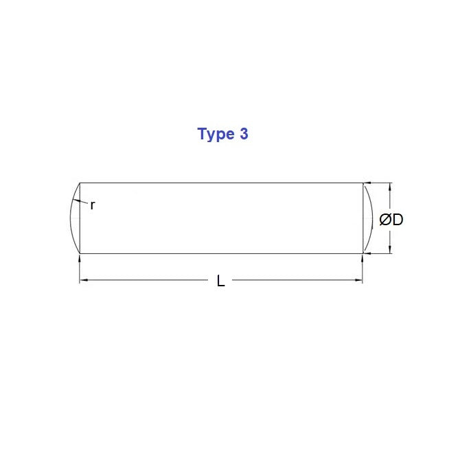 Goupille de cheville 5 x 16 x 17,5 mm - Extrémité arrondie en acier inoxydable de qualité 304 - DIN 7 - NoCor (Lot de 5)