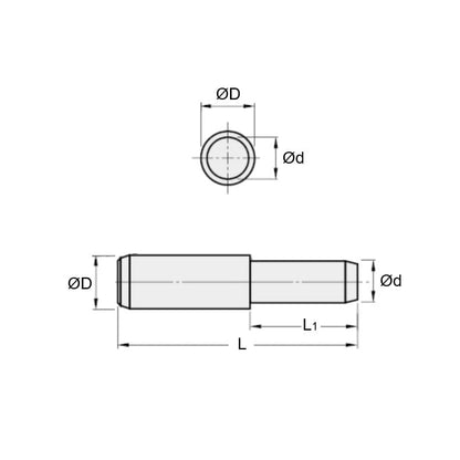 1106130 | DPS130-055-440-1 --- Pin - 13 mm x 55 mm x 55 mm