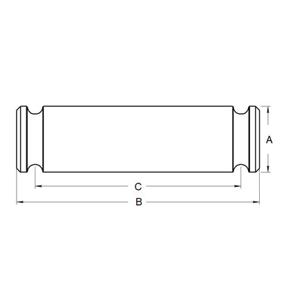 1136394 | WMG410RS (12 Pcs) --- Hydraulic Cylinder Pins - 25.4 mm x 88.9 mm x 73.025 mm