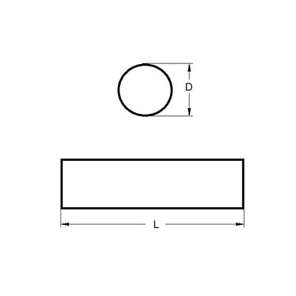 Rullo in acciaio 16 x 16 mm - Estremità piatte - MBA (confezione da 150)