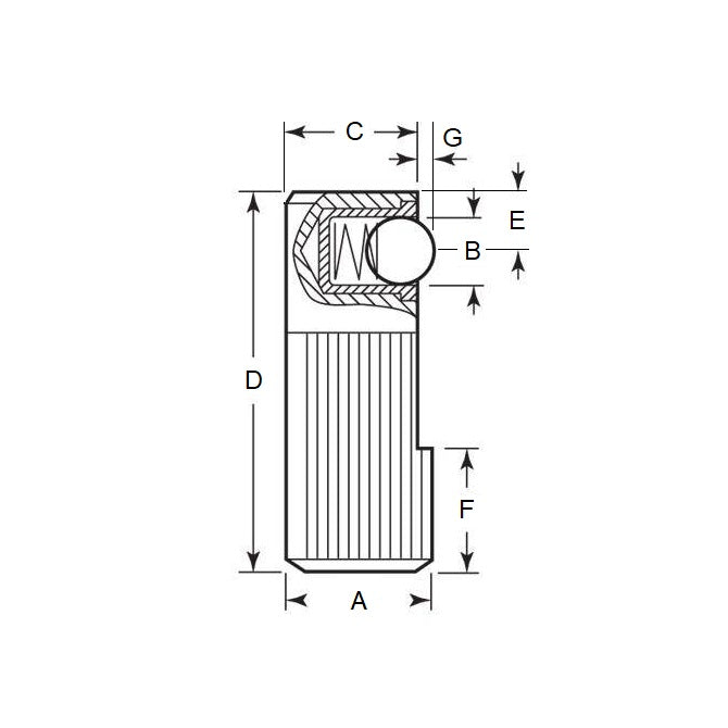 1095870 | WST-15RS (Each) --- Side Thrust Pins - 11.938x5.08x10.16 mm Single Sided - Stainless Steel Ball Pin