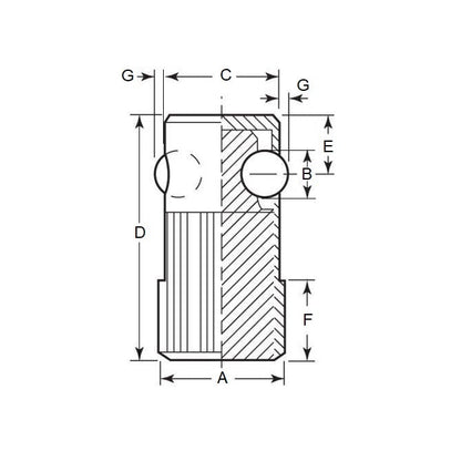 1119561 | WST-65RS --- Side Thrust Pins - 18.034 mm x 6.604 mm x 17.018 mm