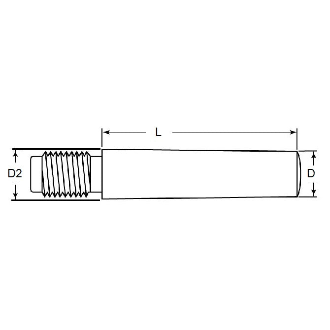 1110005 | TP-151-1524-S4-EE (Each) --- Taper Imperial Pins - 15.08x152.4x11.91 mm Extractable - Stainless Steel 304 Similar to A2, 18-8 HRB80 Pin