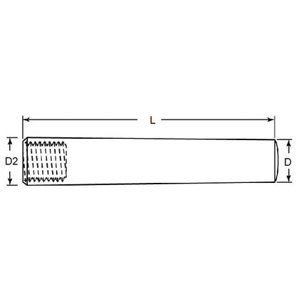 1092144 | TPM-1000-03600-EI (Each) --- Taper Metric Pins - 10x36x10.72 mm Extractable - Carbon Steel Pin