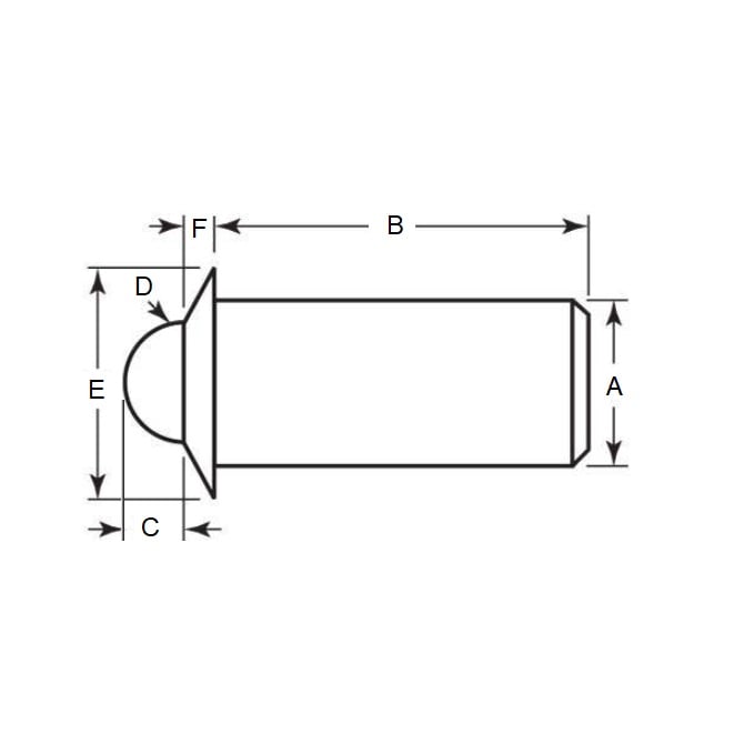 1050587 | PLBP-032-064-CA-022 --- Ball Push Fit Plungers - 3.18 mm x 6.4 mm x 8.9 N