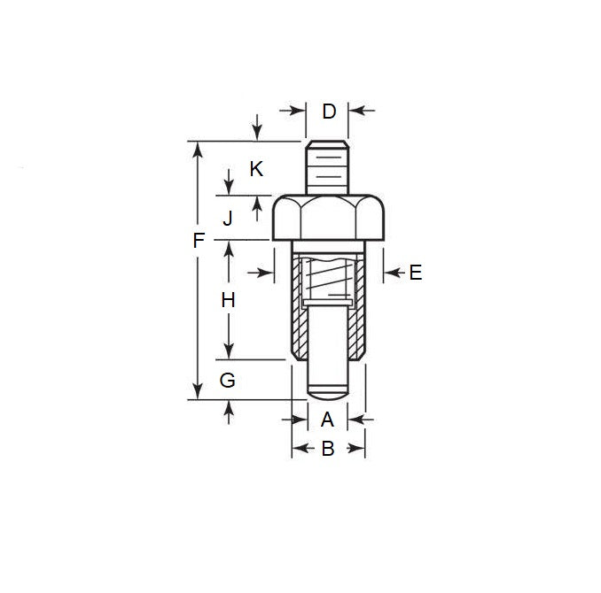 1112146 | PLIT-080-158C-00-SH-C --- Indexing Plungers - 5/8-11 UNC (15.88mm) x 25.9 mm x 1.2 N