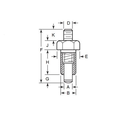 1112148 | PLIT-080-158C-00-SH-C --- Indexing Plungers - 5/8-11 UNC (15.88mm) x 25.9 mm x 1.2 N