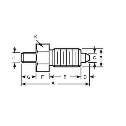 1122075 | PLIT-100-191C-62-S3 --- Indexing Pull Knob Plungers - 3/4-10 UNC (19.05mm) x 62 mm x 2 N