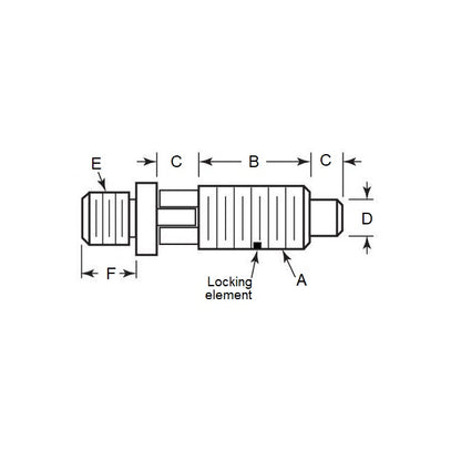 1060883 | PLST-048F-103-TASL-007 (125 Pcs) --- Spring Threaded Adapter Plungers - 10-32 UNF (4.76mm) x 10.3 mm x 2.2 N