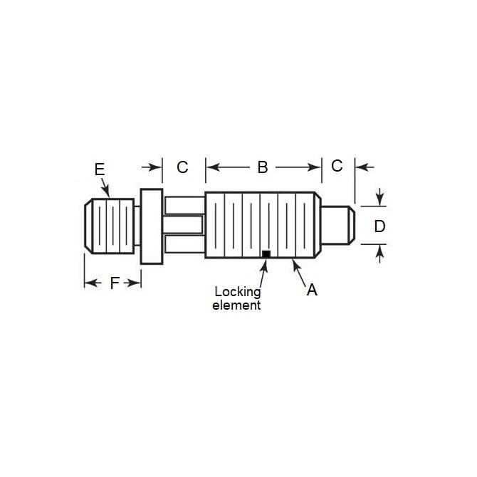 1082269 | PLST-080M-158-TACL-013 (125 Pcs) --- Plungers - M8x1.25 (8mm Standard) x 15.8 mm x 3 N