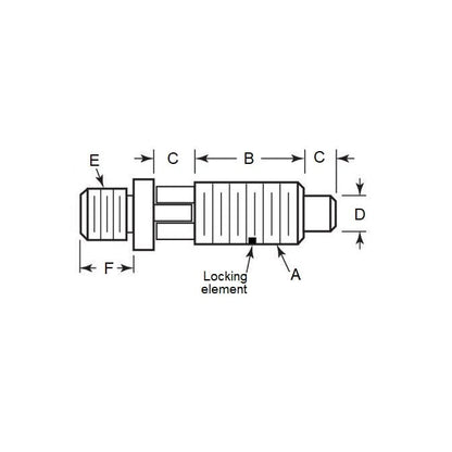 1082269 | PLST-080M-158-TACL-013 (125 Pcs) --- Plungers - M8x1.25 (8mm Standard) x 15.8 mm x 3 N