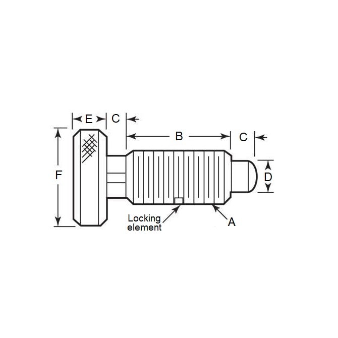 1073207 | PLST-064C-127-HKACLLK-022 --- Plungers - 12.7 mm x 4.5 N