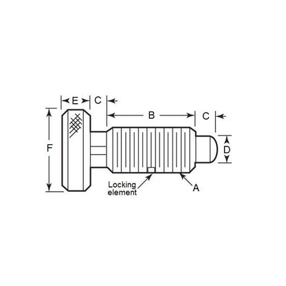 1073207 | PLST-064C-127-HKACLLK-022 --- Plungers - 12.7 mm x 4.5 N