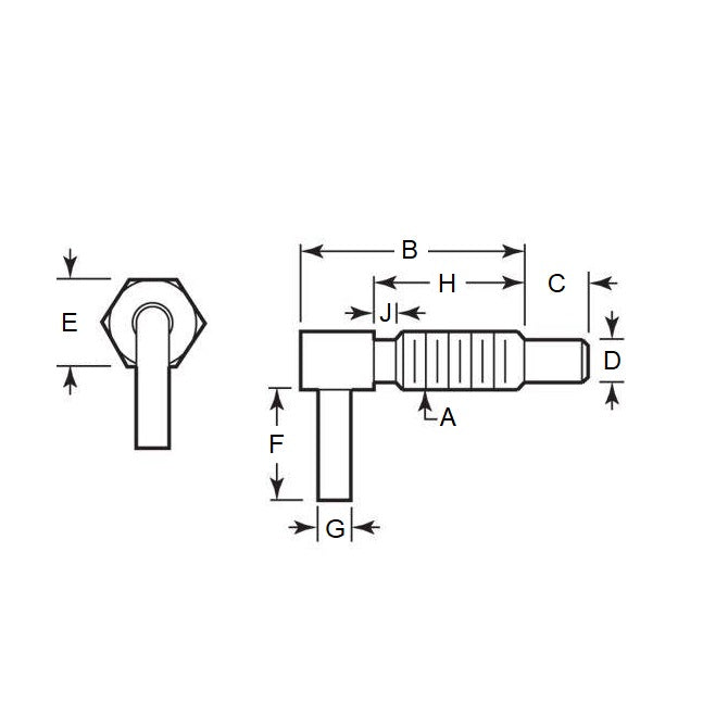 1088692 | PLST-095C-508-HLCL-017 --- Spring Plungers - 3/8-16 UNC (9.53mm) x 15.7 mm x 3.3 N