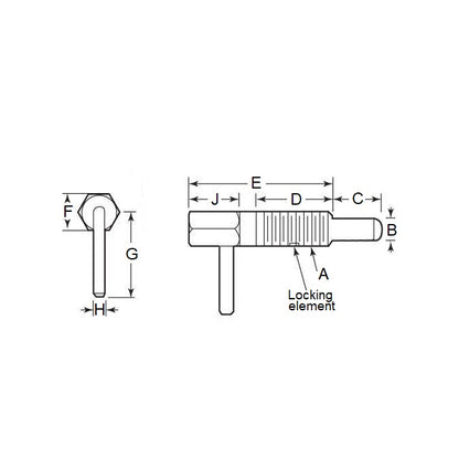 1087748 | PLST-095C-159-HLACL-006 (125 Pcs) --- Spring Plungers - 3/8-16 UNC (9.53mm) x 15.9 mm x 1.1 N