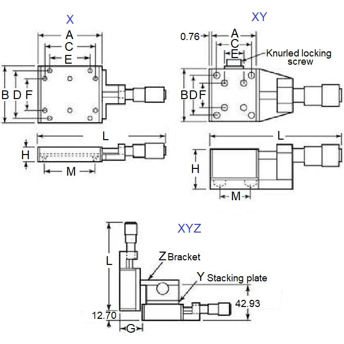 1231760 | DT-902RS (Each) --- Positioning Stages Linear - Type Ball Slide 12.7 mm - XY