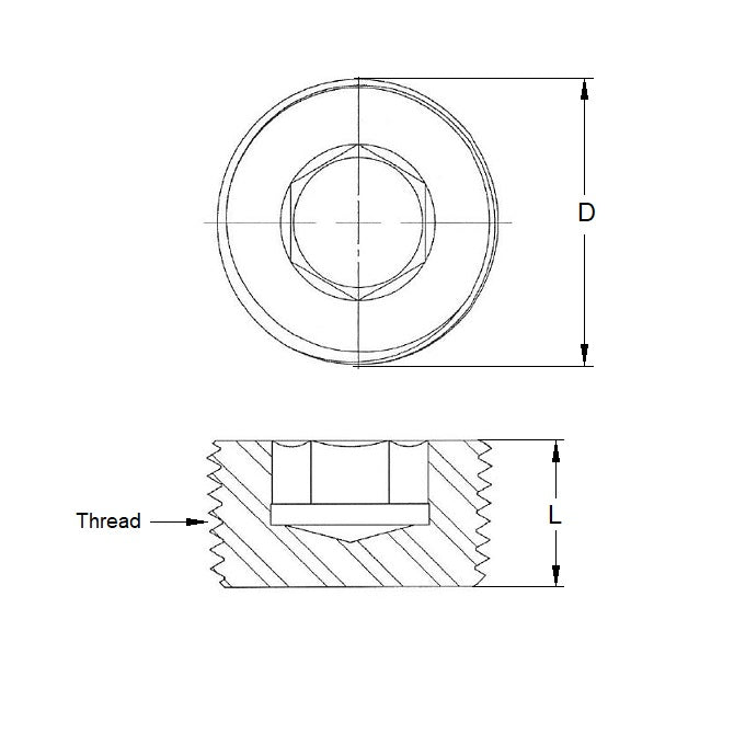 1037639 | PPL-18 (2 Pcs) --- Pressure Plugs - 1/8BSP x 9.53 mm x 220 lbf.in